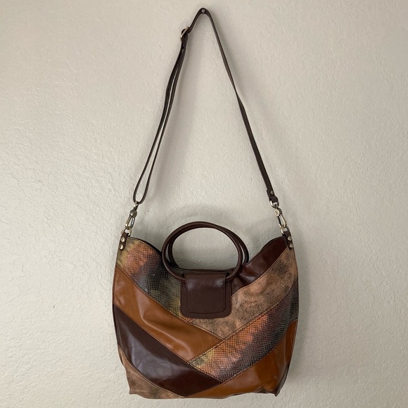 HOBO Sheila Tote in Mocha Patchwork Leather - Picture 4 of 13